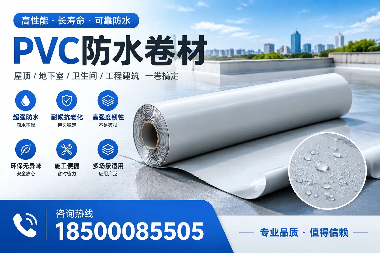 PVC防水卷材的防水效果评测,适合神农架的科学依据